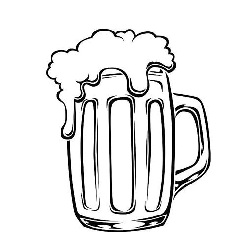 Кружка пива контур