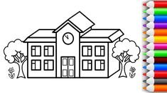 Нарисовать здание школы