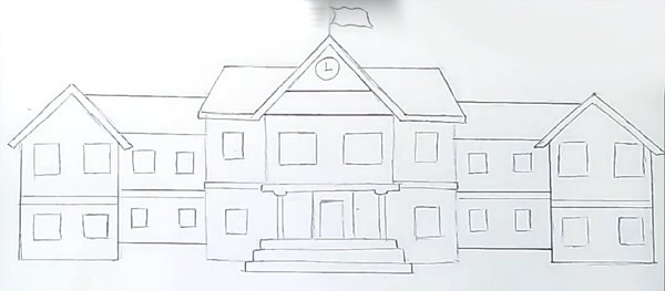 Рисунки про школу для срисовки