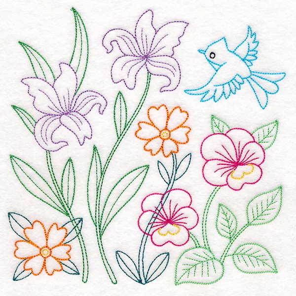 Узоры для вышивания стебельчатым швом