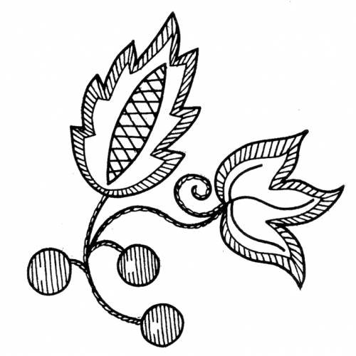 Простой рисунок гладью (61 фото)