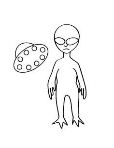 Инопланетянин для срисовки