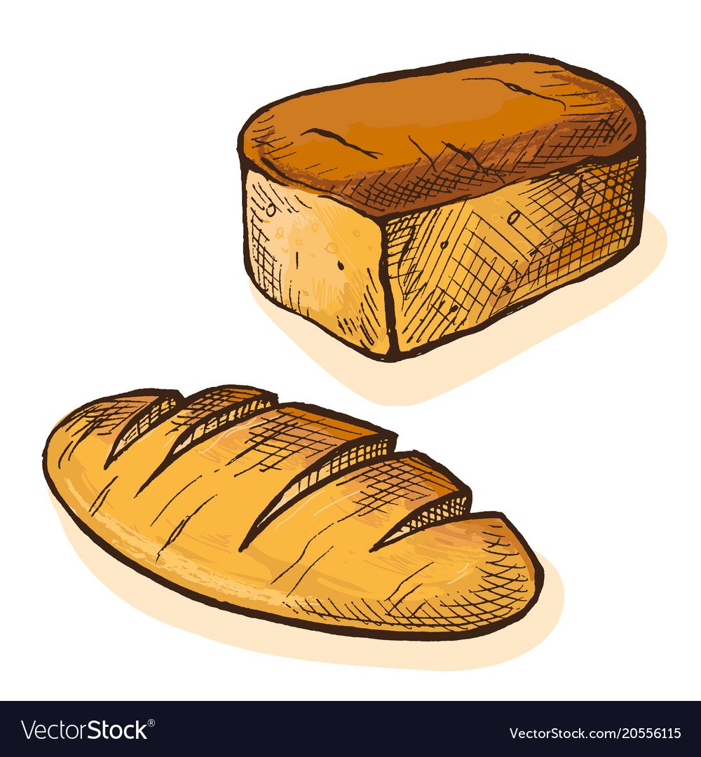 Хлеб картинка для детей рисунок