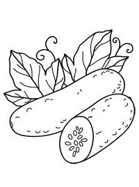Огурец раскраска
