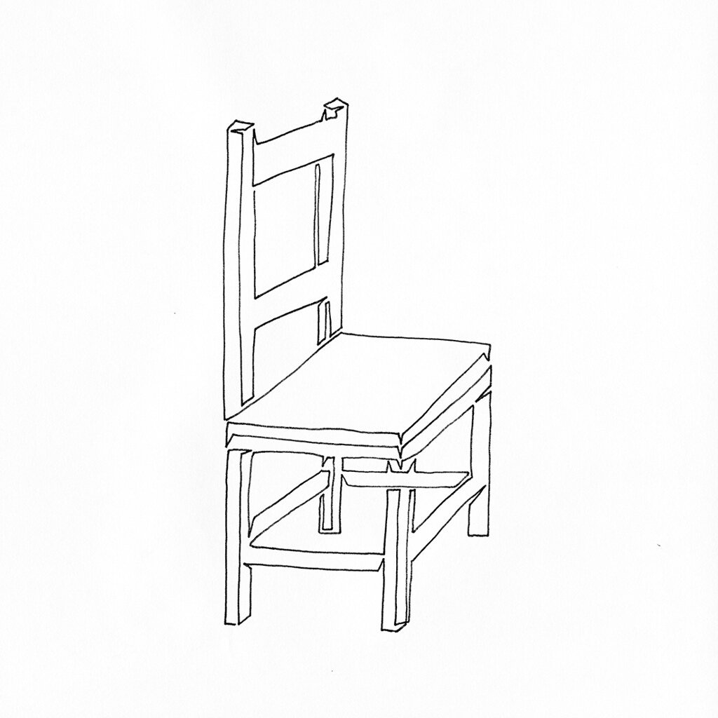 Поэтапное рисование стула