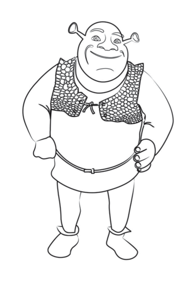 Шрек карандашом для детей