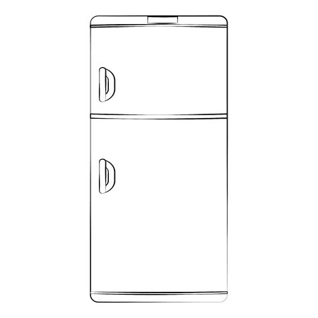 Поэтапное рисование холодильника