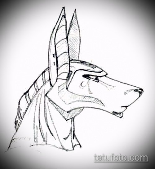 Эскиз Анубиса во весь рост