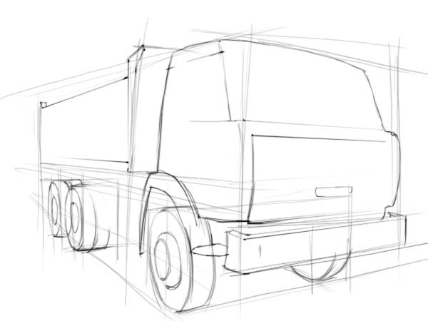 Грузовик карандашом