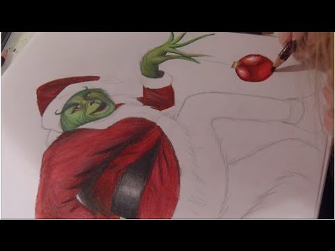 Рисунок Гринча гуашью