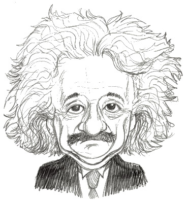 Альберт Эйнштейн шарж