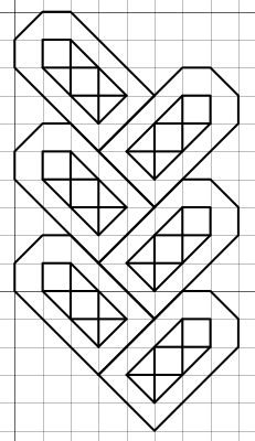 Геометрические фигуры по клеточкам сложные