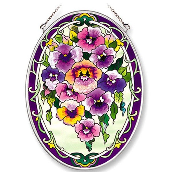 Анютины глазки витражная роспись