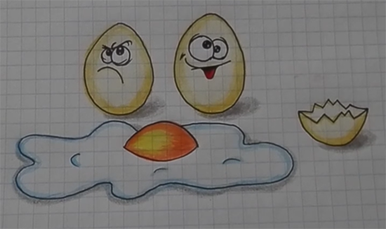 Яичница рисунок карандашом
