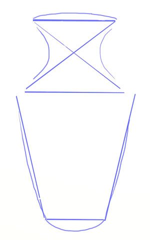 Поэтапное рисование вазы
