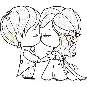 Раскраска свадьба