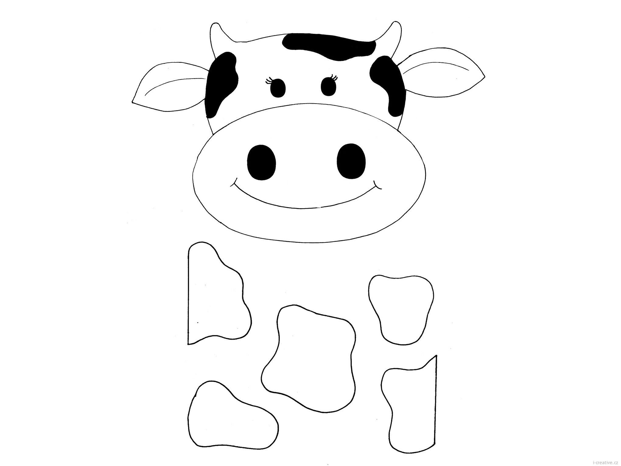 Аппликация корова для малышей