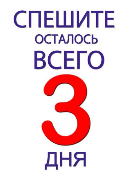 3 Дня до конца акции