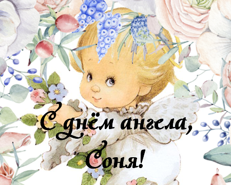 Соня с днём рождения девочке