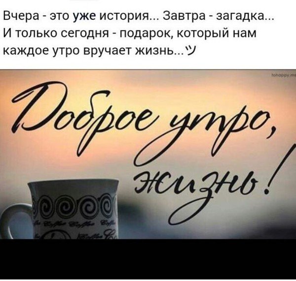 Каждое утро это подарок
