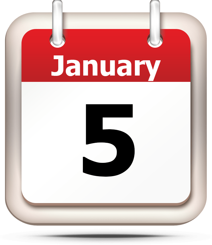 Лист календаря. Лист календаря 5 января. Календарь 5 дней.