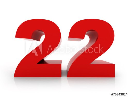 Цифра 22 в кружочке