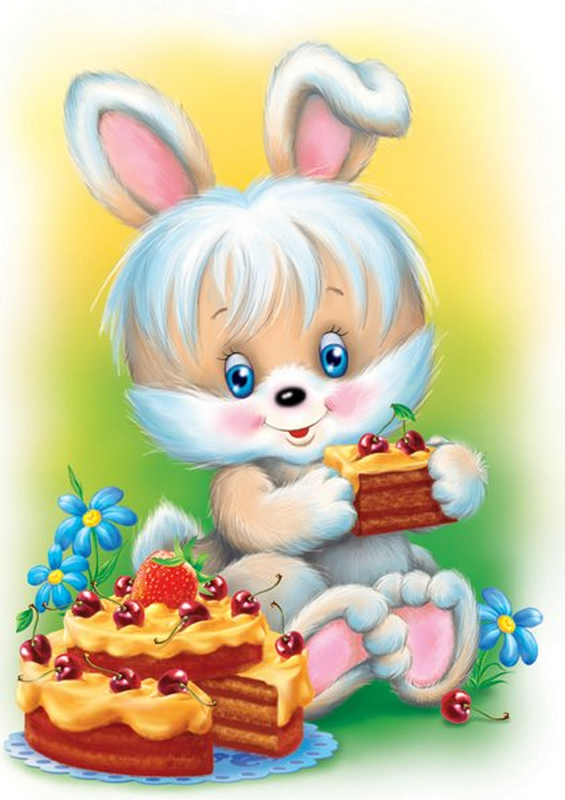 Зайчик поздравляет. Красивые детские открытки. Торт с «зайчиком». Тортик с зайчатами. Милый зайчик с днем рождения.