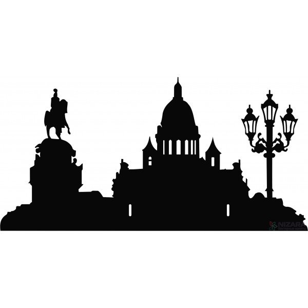 Петербург силует Исакиевский собор