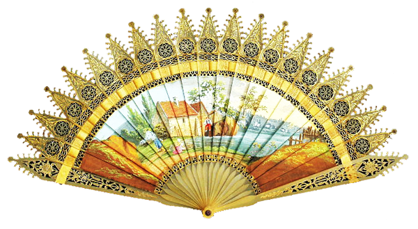 Японский веер на прозрачном фоне