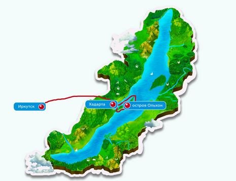 Озеро Байкал вектор