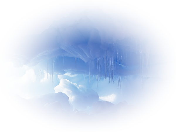 Голубая метель на прозрачном фоне