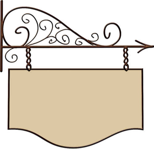 Вывеска на прозрачном фоне