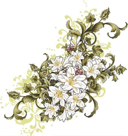 Вышивка на прозрачном фоне