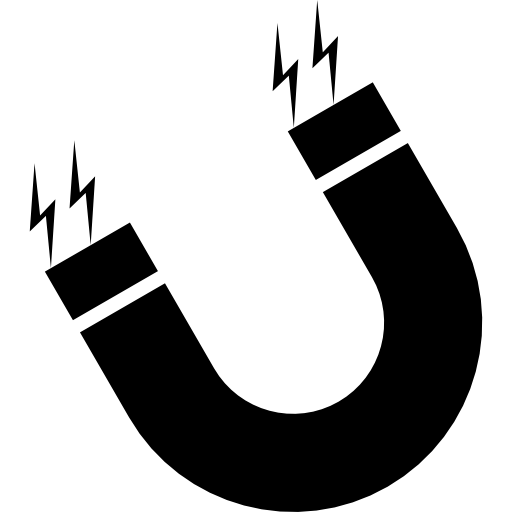 Магнит черно белый