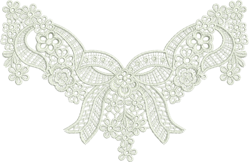 Кружевные элементы на прозрачном фоне