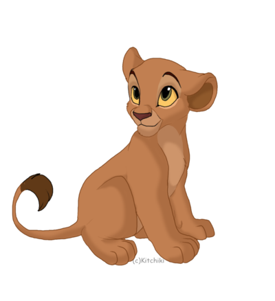 Киара из Король Лев на белом фоне