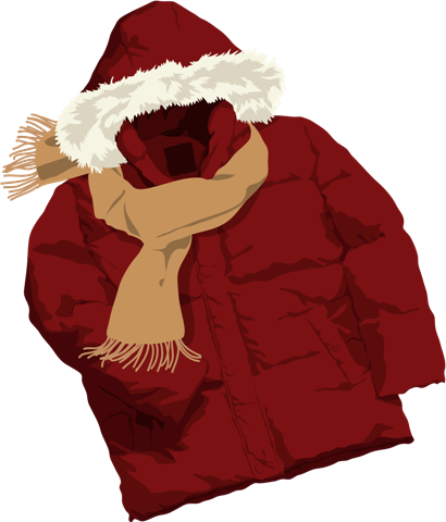 Пуховик вектор