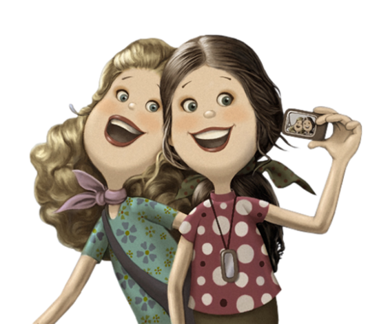 Две подруги мультяшки