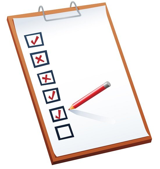 Листок с галочками