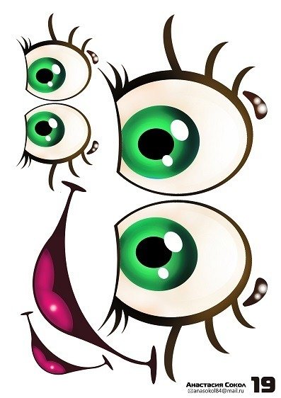 Веселые глазки для поделок