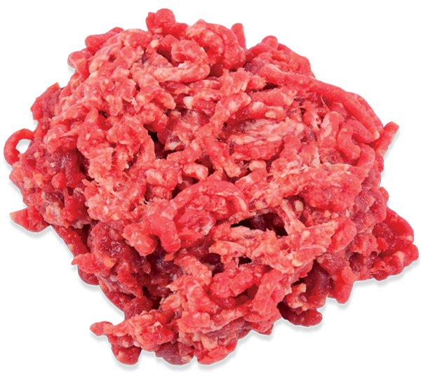 Фарш говяжий на белом фоне