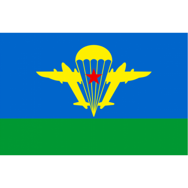 Военный с флагом ВДВ