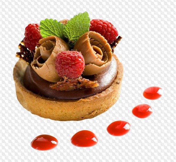 Десерт на прозрачном фоне