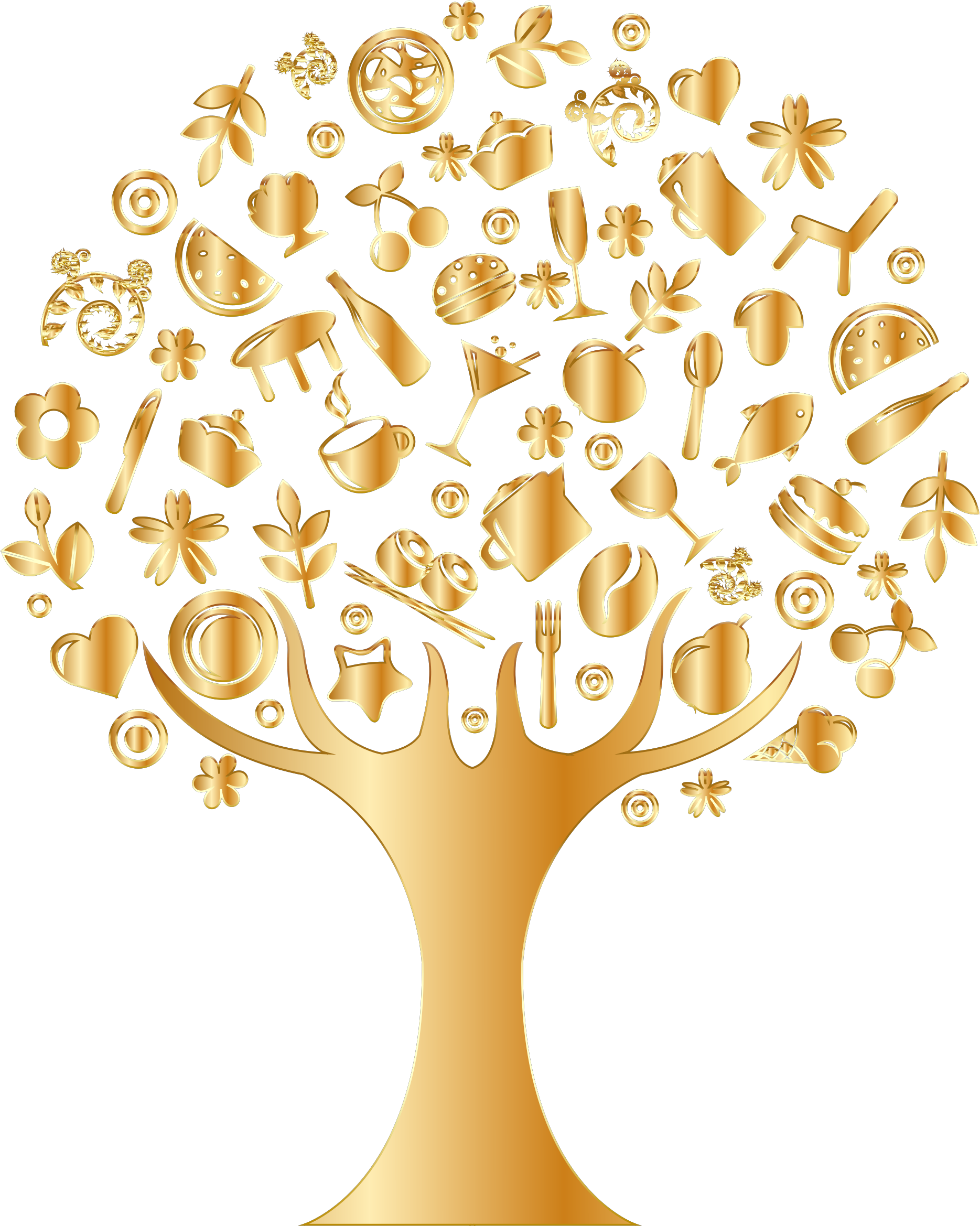 Золотистой род. Дерево жизни. Золотое дерево. Дерево с золотыми листьями. Дерево на прозрачном фоне.