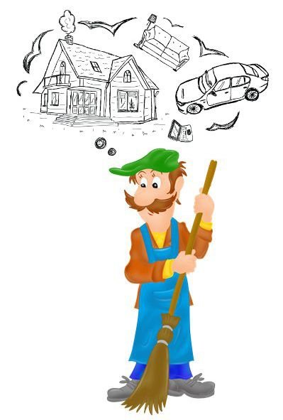 Дворник мультяшка