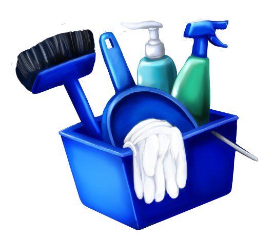 Уборка инвентарь значок