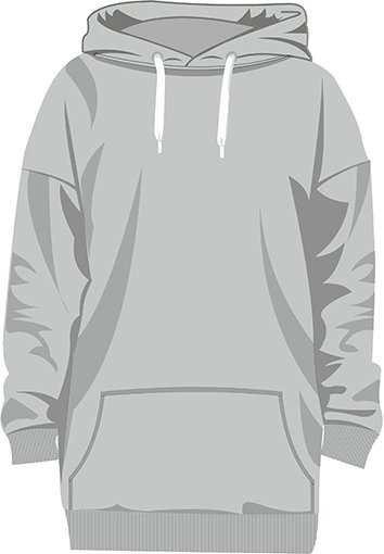Эскиз толстовки оверсайз