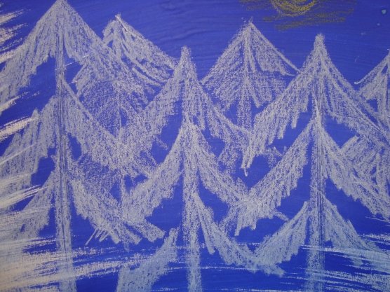 Морозные узоры на окне рисование