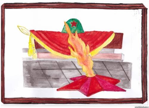 Рисование вечный огонь старшая группа