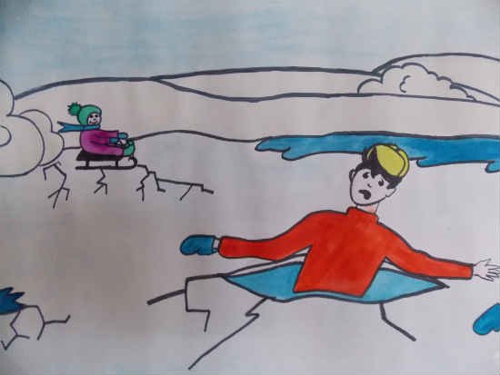 Рисунок на тему тонкий лед